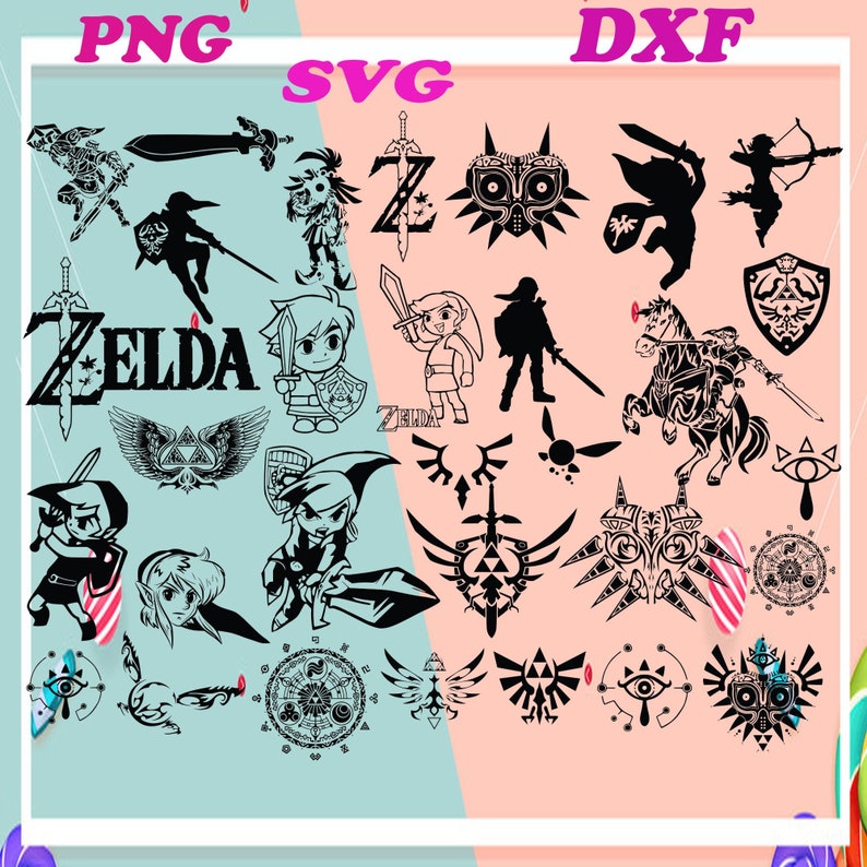 Download Zelda SVG DXF PNG The Legend of Zelda svg Clipart and | Etsy