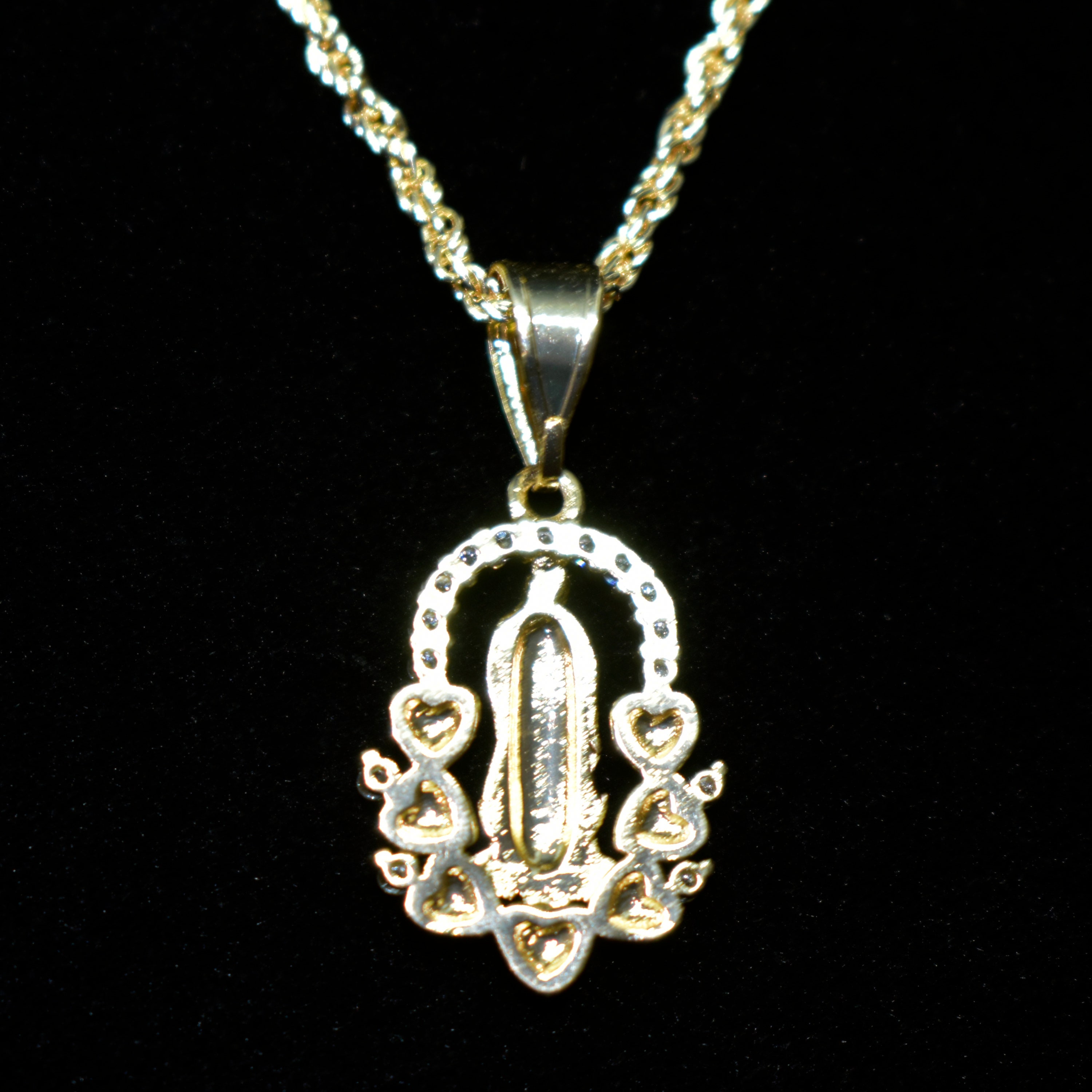 Gold Plated Virgin Mary Necklace Gold Plated Catholic Etsy