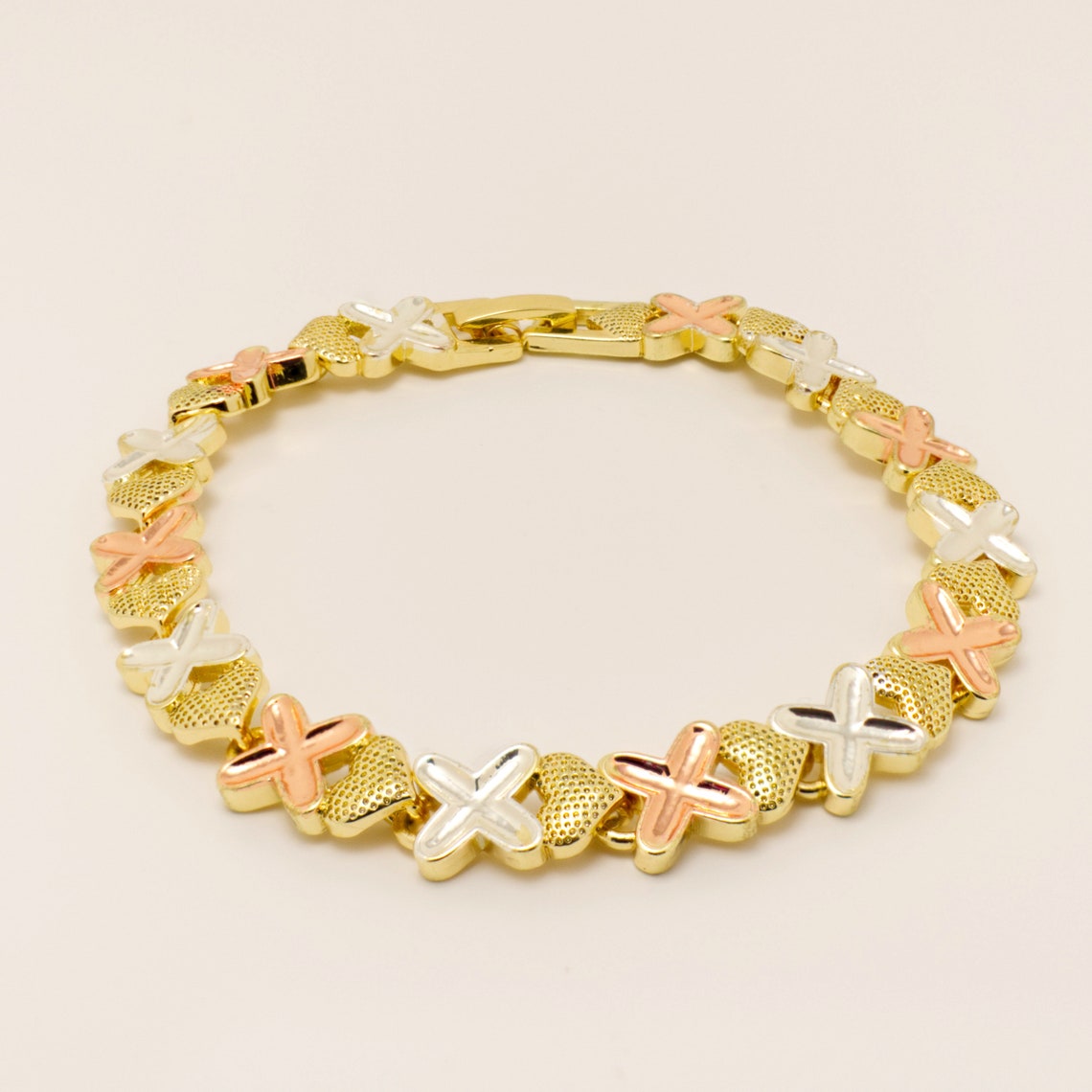 Multi Gold Heart Bracelet Gold Plated Heart Bracelet Etsy