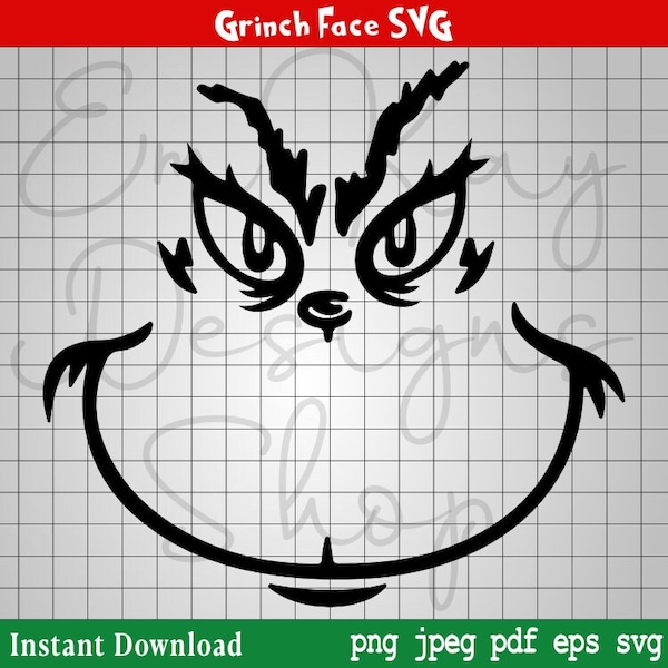 Noël grincheux SVG, SVG de Noël, Cricut, Silhouette, téléchargement numérique, png, svg, eps, pdf, jpeg