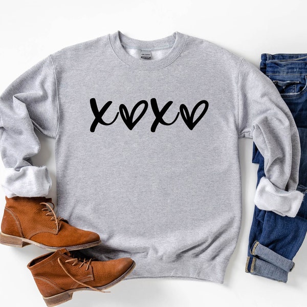XOXO Sweatshirt | Valentine's Day Sweatshirt | Love Shirt | Women's Sweatshirt | Fun Valentine Sweatshirt | Gift for Her | Valentine's Day