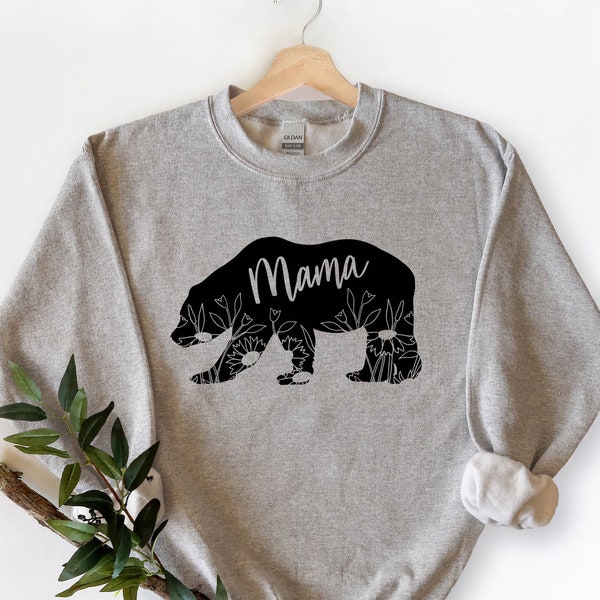 Mama Bear Sweatshirt, Mom Shirt, Mother's Day Gift, Gift for Mom, Mama Hoodie,Mom Crewneck,Gift for Her,Birthday Gift,Mothers Day Sweatshirt