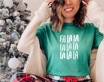 Fa La La Christmas shirt , Merry Christmas Shirts, Merry Christmas Tee, Christmas Shirts, Christmas Gift, Gif for Mom, Family Matching Shirt