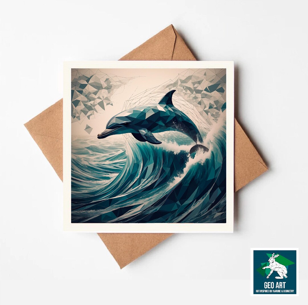 Bottlenose Dolphin Greeting Card - 150x150mm - Stunning Bottlenose ...