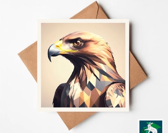 Tarjeta de felicitación de águila real - 150 x 150 mm