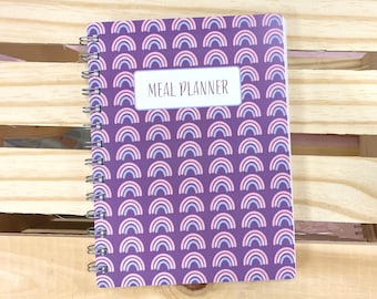 Rainbow Meal Planner Notebook: Weekly Menu & Grocery List