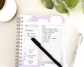 Violet Planner - monthly calendar & daily checklist pages