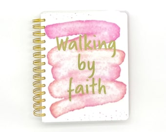 Gold Foil Spiral Planner: Monthly & Weekly Agenda, Undated