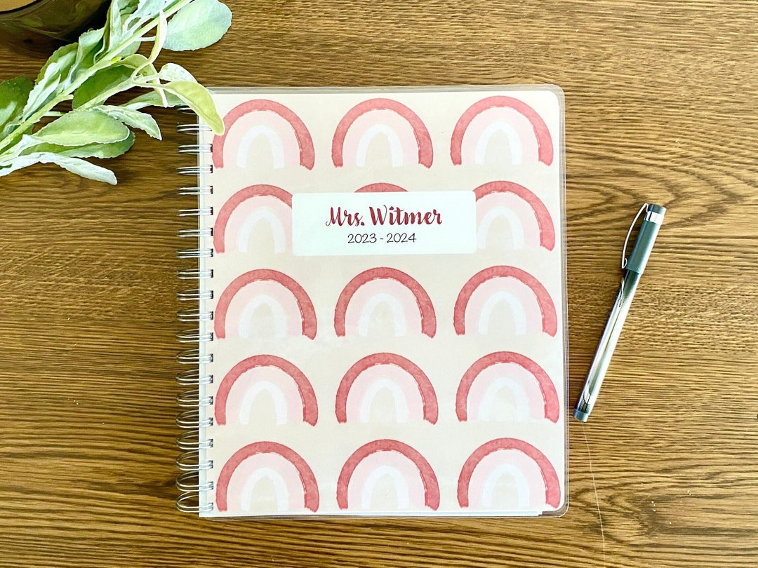 Personalized Teacher Planner End of Year Teacher Gift Lesson Planner