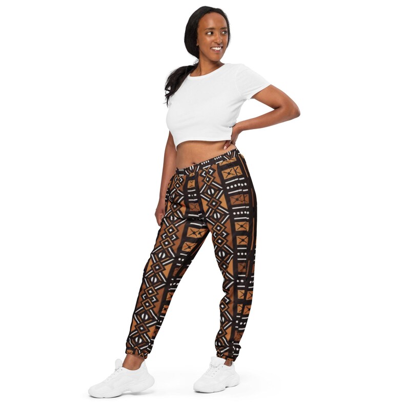African Mud Cloth Printed Mix and Match Unisex track pants image 9