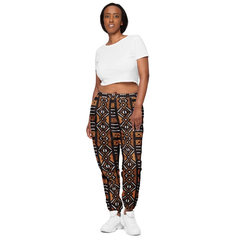 African Mud Cloth Printed Mix and Match Unisex track pants image 8