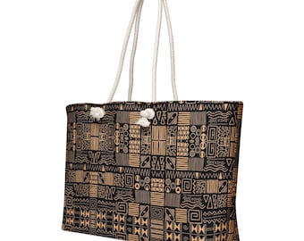 Oversized Weekender Bag: Soft Rope Handles, Wrinkle-Free Tote