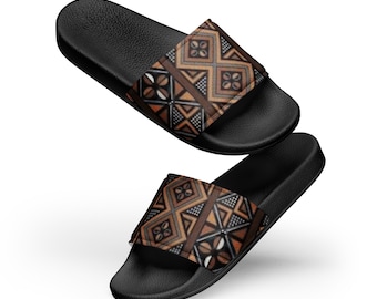 African MudCloth  Print Men’s slides