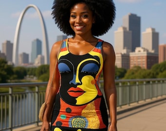 Afro Prints Sleeveless Dress