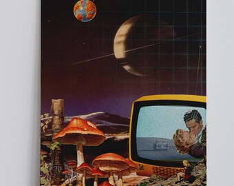 Digital Download Art Print | Retro Futuristic Surreal Collage | Sci-Fi Fantasy Printable