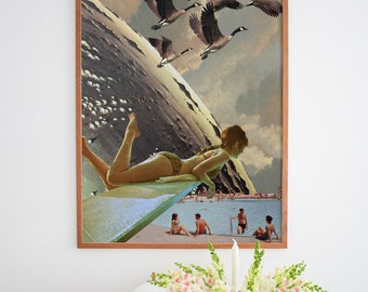 Printable Surreal Collage Art Digital Download