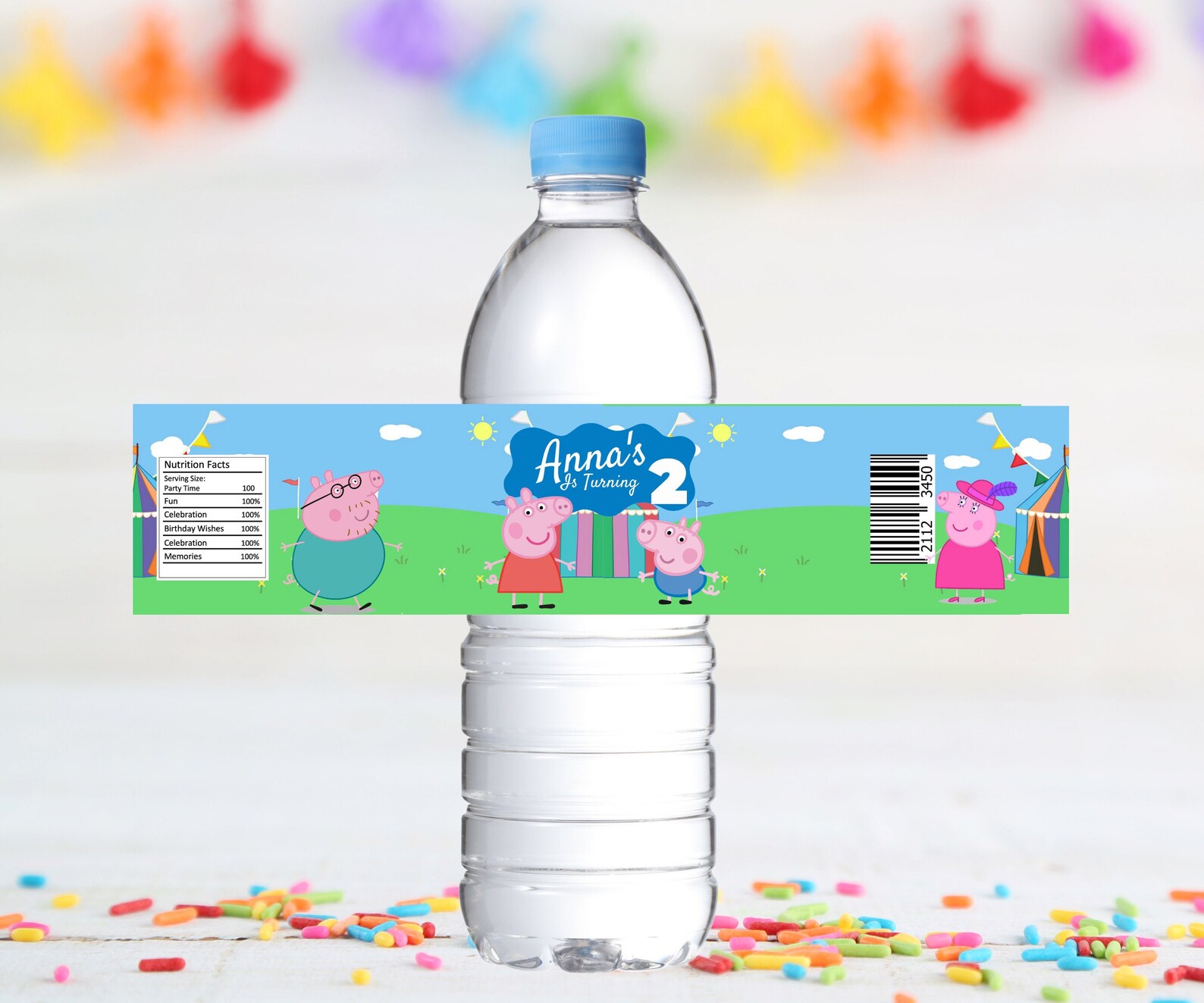 Peppa Pig Water Bottle Labels Peppa Pig Birthday Peppa Pig | Etsy