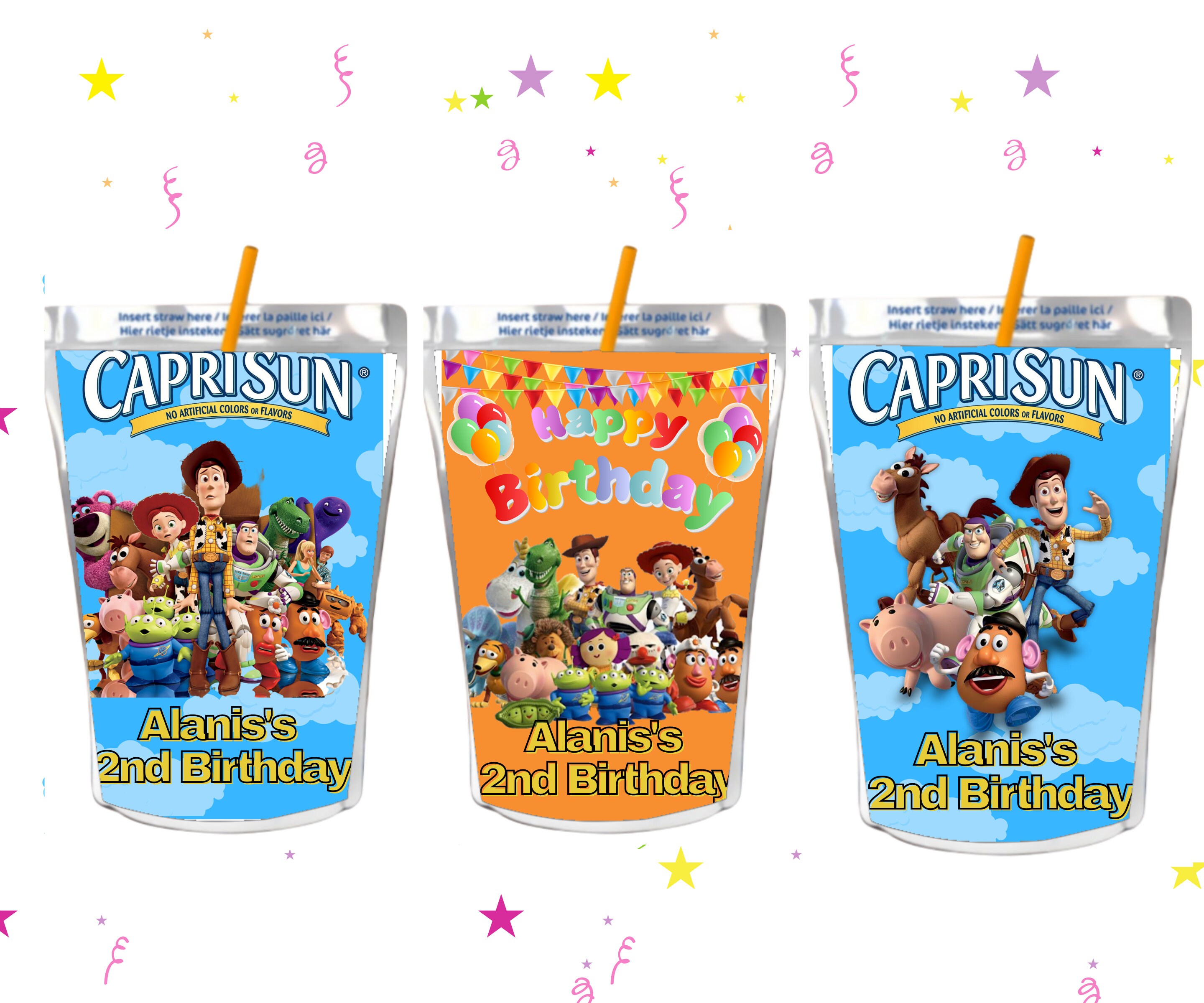 Toy Story Capri Sun labels digital labels printable Toy Story | Etsy