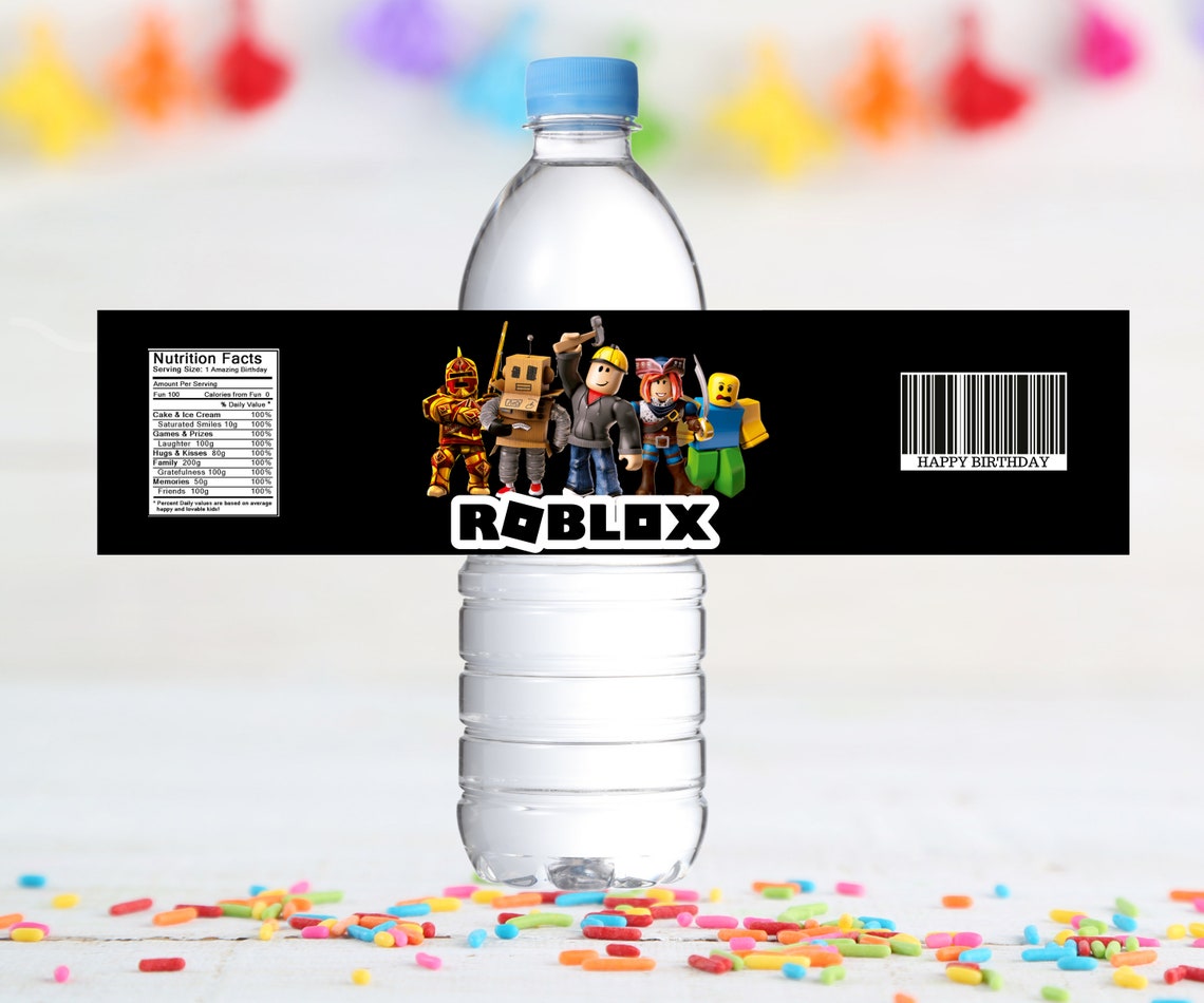 Roblox Water Bottle Labels