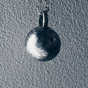 HELIOS Sphere Pendant, silver sphere pendant, sphere charm, unique gift, silver ball pendant, ball pendant, handmade sphere charm, jewellery