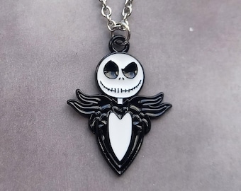 Jack Character Necklace: Steel Chain Gothic Jewellery
