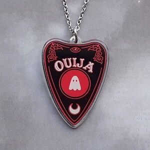 Ghostly Planchette Ouija Board Necklace