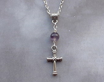 Amethyst Cross Necklace