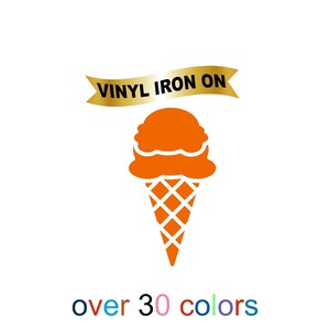 Vinilo termoadhesivo con diseño de helado: feliz verano