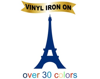 Eiffel Tower Iron On Decals on Heat Transfer Vinyl Travel Life - Paris Lover