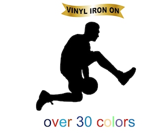 Basketball Iron On Vinyl  Decal on Heat Transfer Vinyl Sport Life