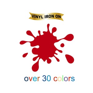 Splash Aufbügeln Aufkleber auf Heat Transfer Vinyl