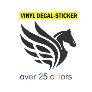 Pegasus-vinyloverdruksticker drakenwereld
