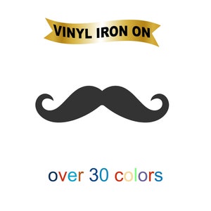 Movember Schnurrbart Bügelbild Aufkleber Heat Transfer Vinyl