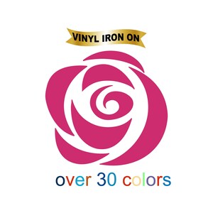 Rose Aufbügeln Hitze Transfer Vinyl Blumen Aufkleber