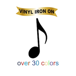Musiknote Aufbügeln Abziehbilder Heat Transfer Vinyl Musikalische Leben.