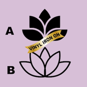 Lotus Blume Aufbügeln Aufkleber auf Heat Transfer Vinyl