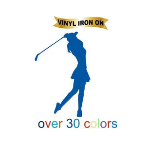 Golf Player Bügelbild Aufkleber auf Heat Transfer Vinyl Sport Life
