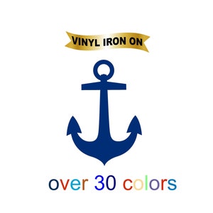 Anker Aufbügeln Aufkleber auf Heat Transfer Vinyl - Marine Life