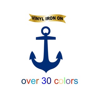 Anchor Iron On  Decals on Heat Transfer Vinyl - Marine Life