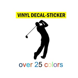 Golfer vinyl stickers sticker buitensport