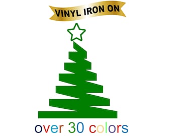 Christmas Tree Iron On, Heat Transfer Vinyl Christmas Spirit