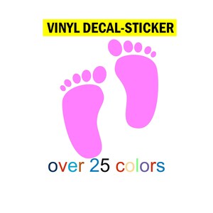 Sticker autocollant empreintes de bébé en vinyle (vente par paire)