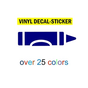 Crayon Vinyl Decal Sticker Back to School Teacher