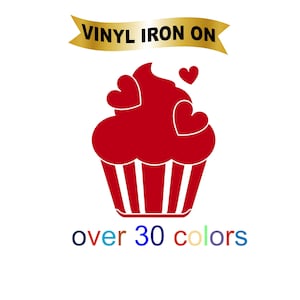 Cupcake termoadesivo su vinile trasferibile. Vita da festa