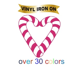 Zuckerstangen-Herz-Aufkleber zum Aufbügeln auf Heat Transfer Vinyl