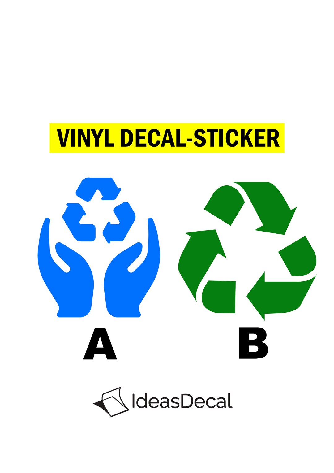 Recycle Program Decal Recycle Vinyl Decal Sticker Symbol - Etsy