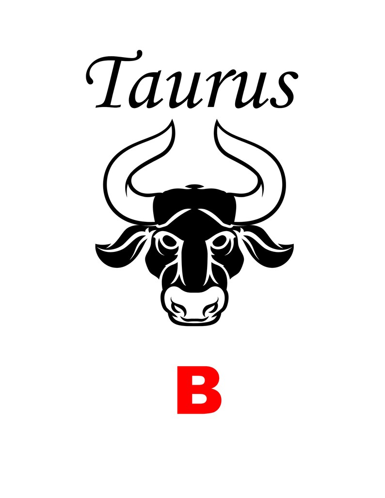 Zodiac signs Taurus Iron On Taurus Heat Transfer Vinyl