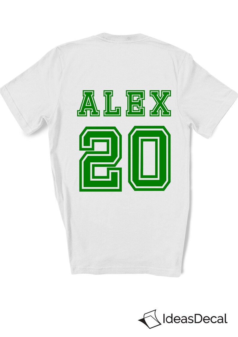 Jersey Name and Number Iron on Decals Jersey Heat Transfer Etsy Canada