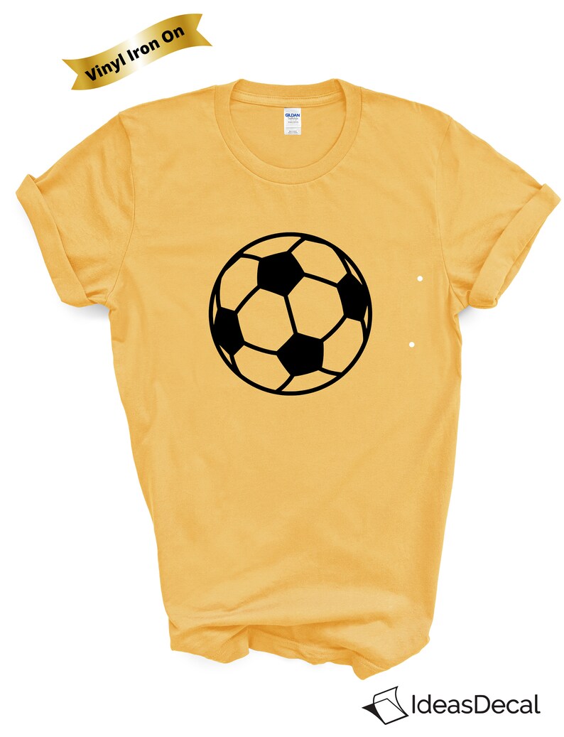 Soccer Ball Iron on Decal on Heat Transfer Vinyl Sports Soccer Etsy