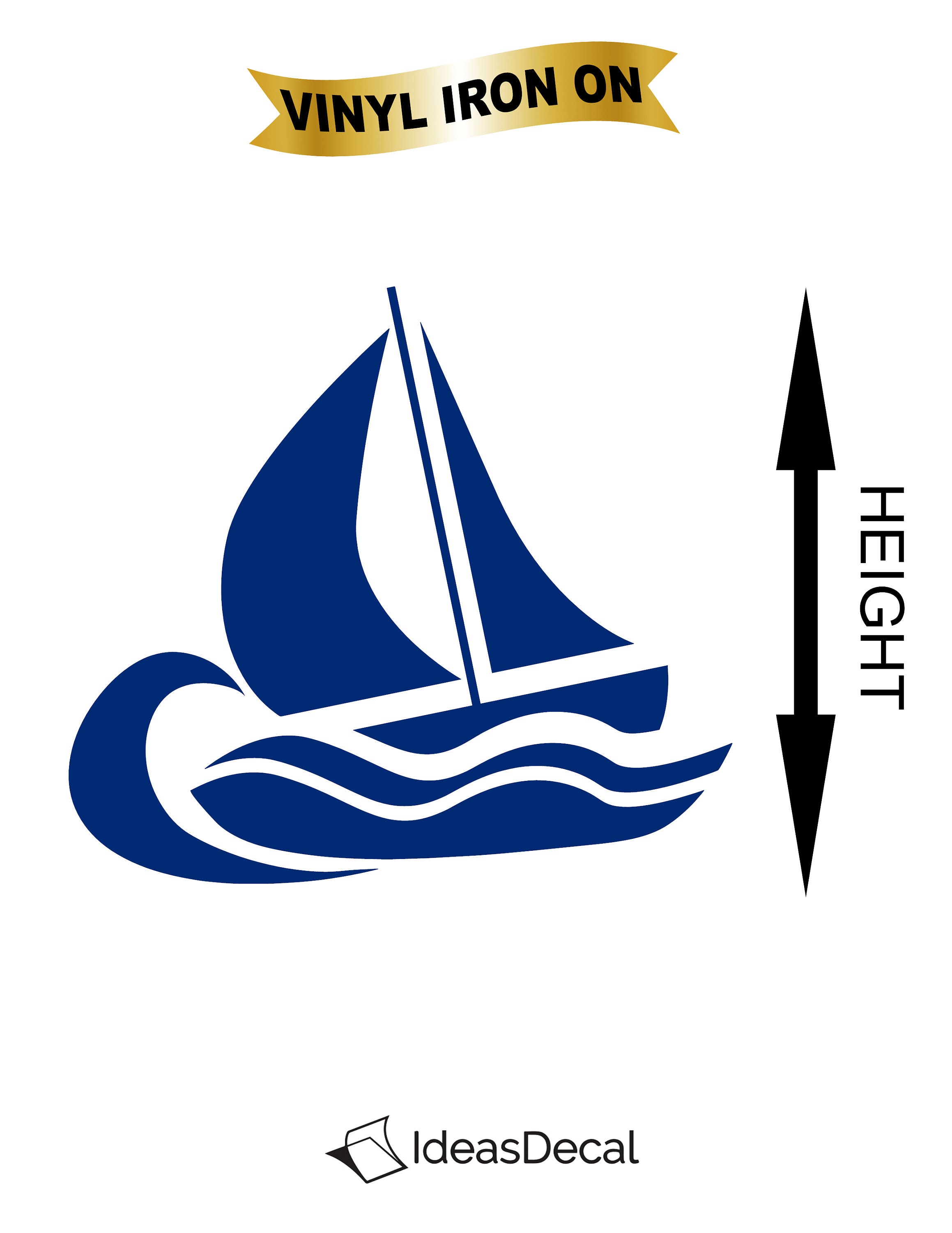 Sail Boat Iron on Ships Decals on Heat Transfer Vinyl Marine - Etsy
